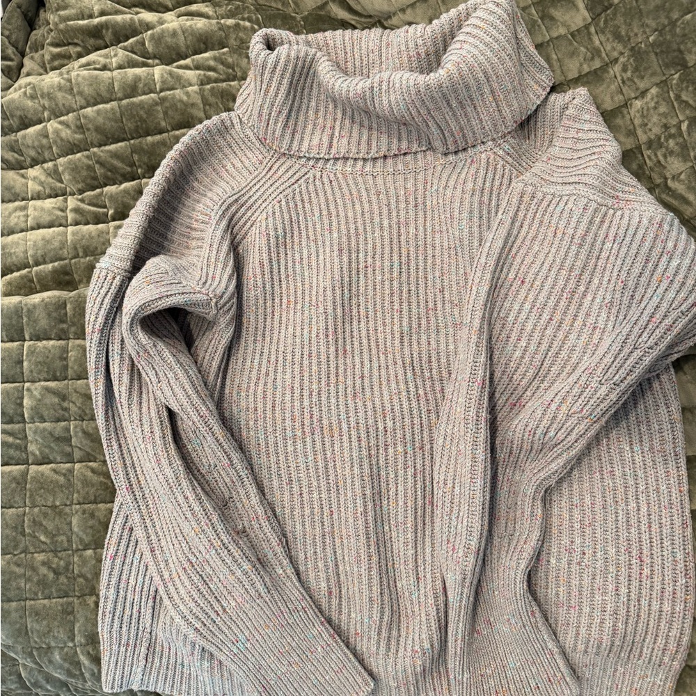 Cozy Gray Turtleneck Sweater
